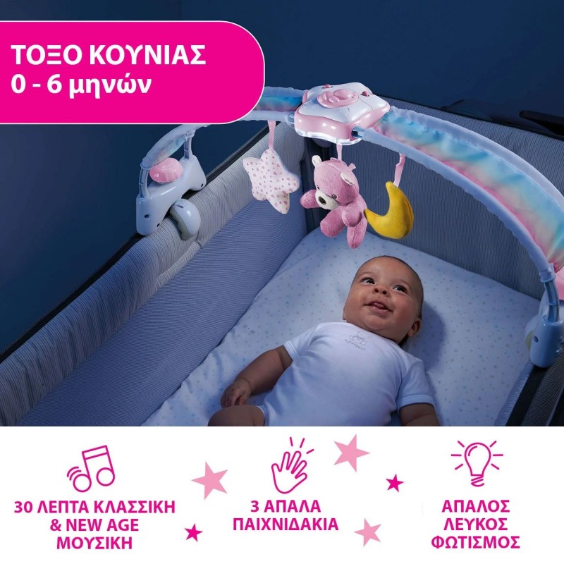 Chicco Παιχνίδι κούνιας RAINBOW SKY - ΡΟΖ