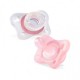 Chicco Πιπίλα όλο σιλικόνη ροζ Physio Forma Mini Soft για 0-2m+ χωρίς κρίκο με θήκη