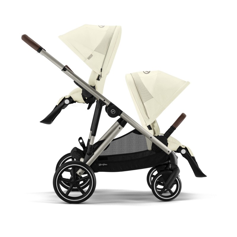 Cybex Gazelle S TPE Seashell Beige Βρεφικό Καρότσι για δίδυμα