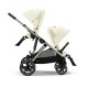 Cybex Gazelle S TPE Seashell Beige Βρεφικό Καρότσι για δίδυμα