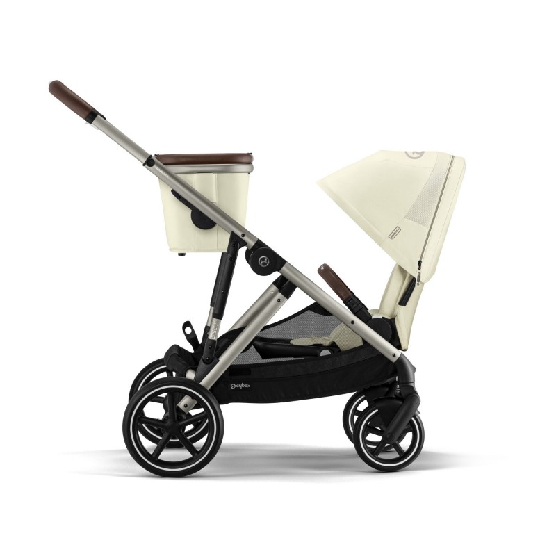 Cybex Gazelle S TPE Seashell Beige Βρεφικό Καρότσι για δίδυμα