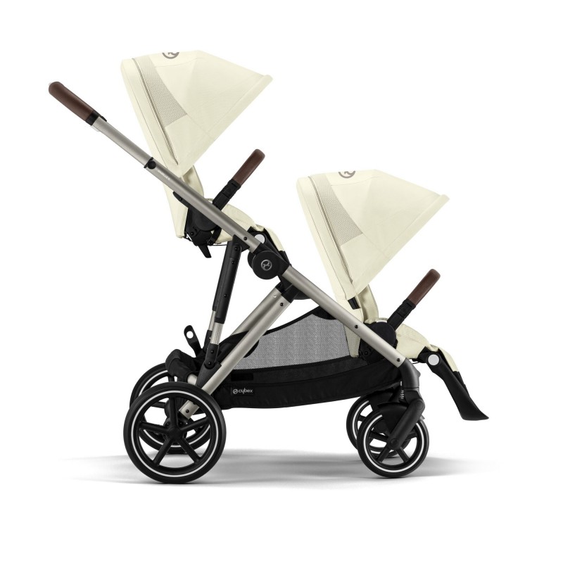 Cybex Gazelle S TPE Seashell Beige Βρεφικό Καρότσι για δίδυμα