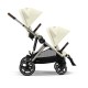 Cybex Gazelle S TPE Seashell Beige Βρεφικό Καρότσι για δίδυμα