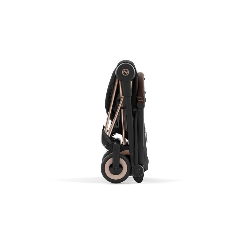 Cybex Coya Ελαφρύ Βρεφικό Καρότσι Sepia Black | black Με Σκελετό Rosegold | rosegold