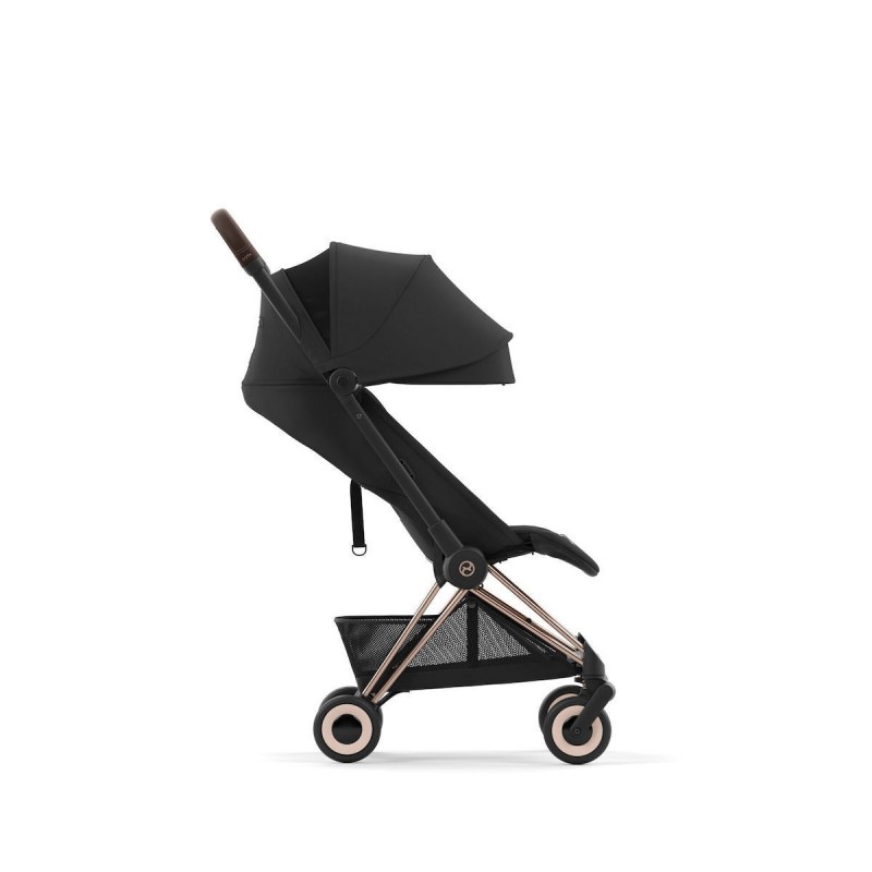 Cybex Coya Ελαφρύ Βρεφικό Καρότσι Sepia Black | black Με Σκελετό Rosegold | rosegold