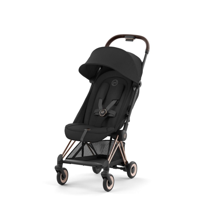 Cybex Coya Ελαφρύ Βρεφικό Καρότσι Sepia Black | black Με Σκελετό Rosegold | rosegold