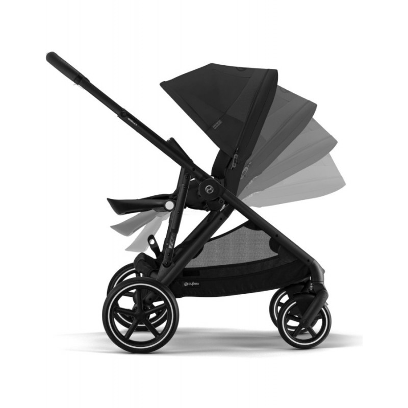 Cybex Gazelle S Blk Moon Black Βρεφικό Καρότσι για δίδυμα