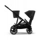 Cybex Gazelle S Blk Moon Black Βρεφικό Καρότσι για δίδυμα