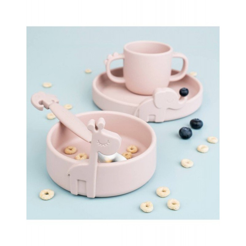 Done By Deer Παιδικό Πιάτο Σιλικόνης Elphee Powder