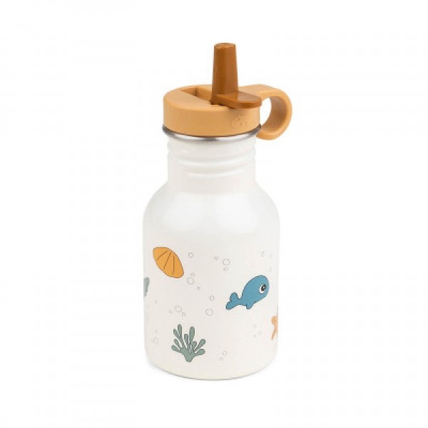 Done by Deer Ανοξείδωτο Παιδικό Παγούρι 350ml Sea Fiends Beige
