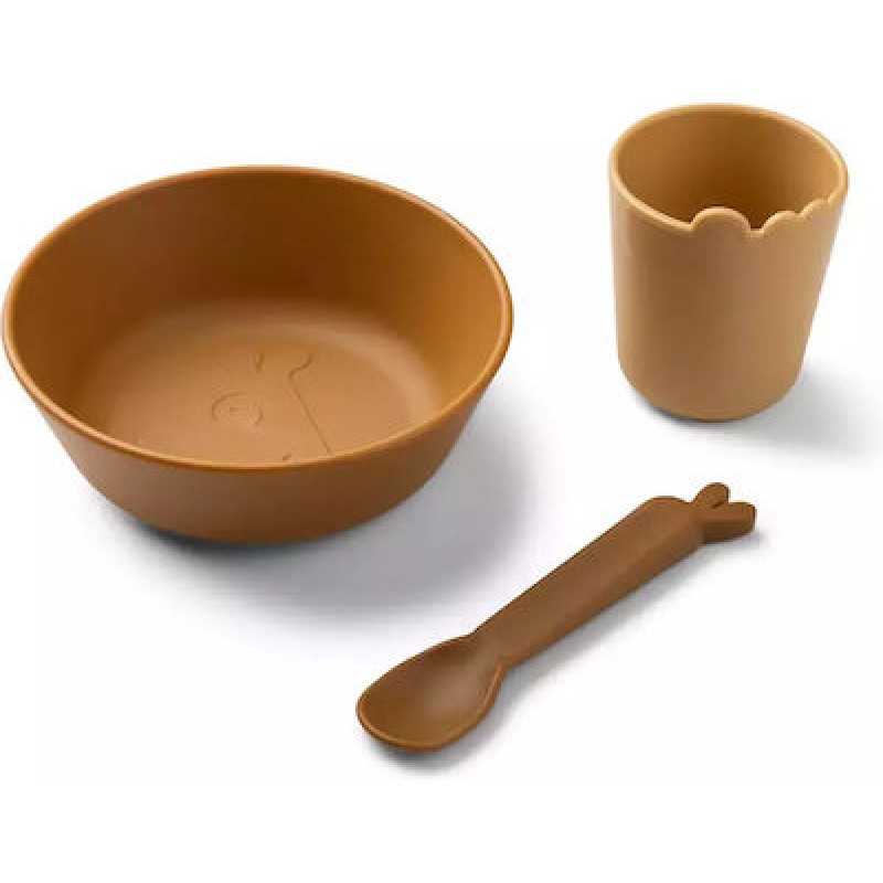 Done By Deer Παιδικό Σετ Φαγητού Mustard