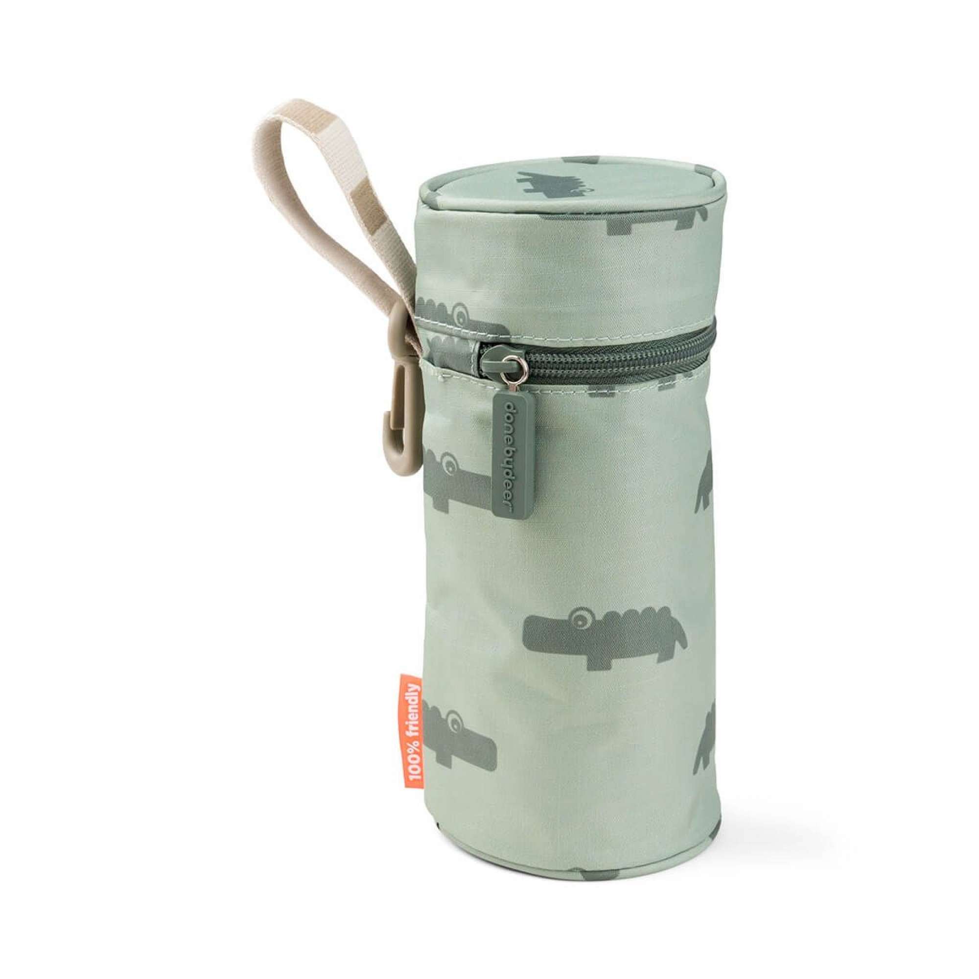 Done by Deer Kids insulated bottle holder Croco Green