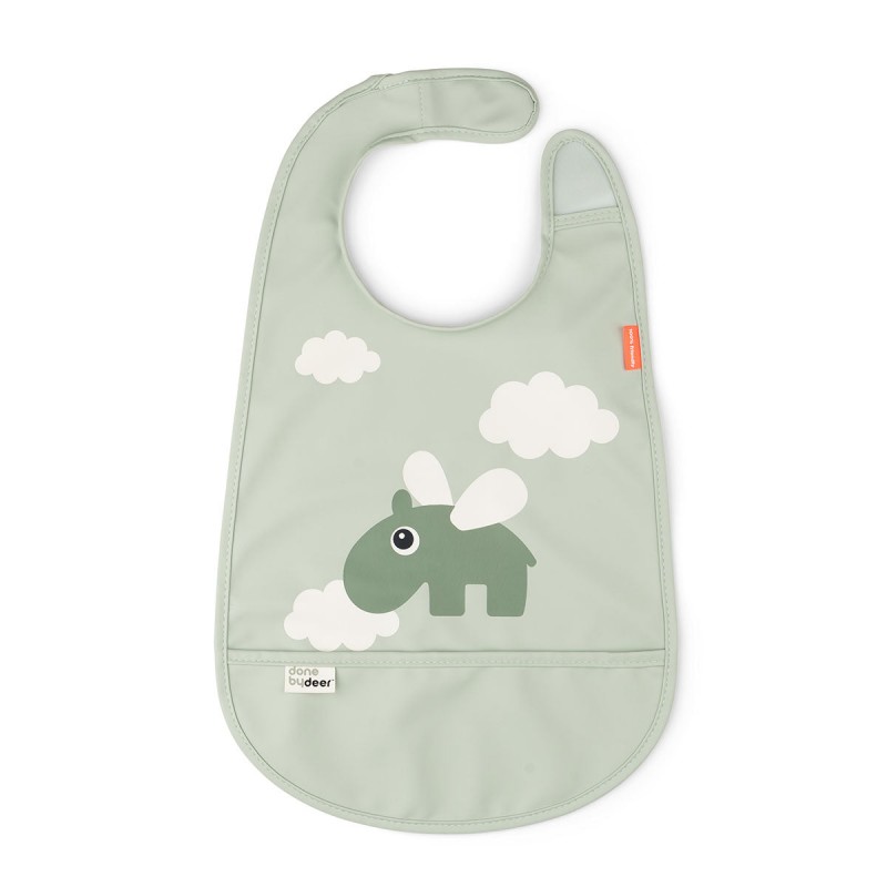 Done by Deer Σαλιάρα με βέλκρο Happy clouds Green