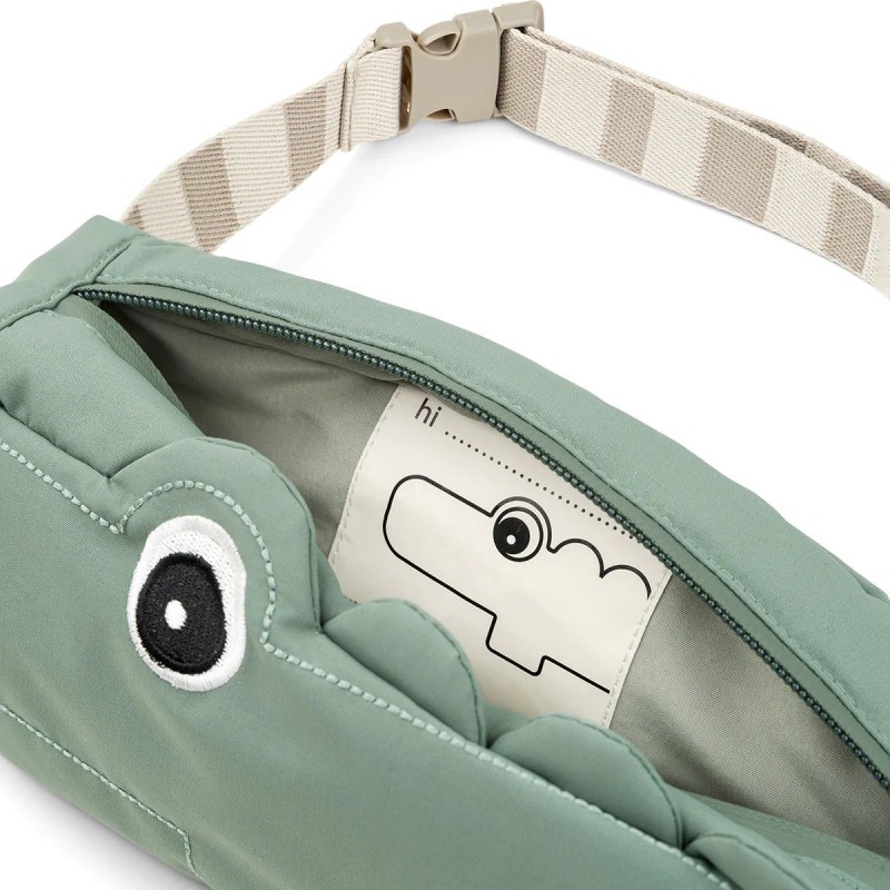 Done by Deer τσάντα πλάτης Quilted cross-over kids bag Croco Green