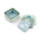 Done by Dear φαγητοδοχεία σετ 3 τμχ Happy clouds Green