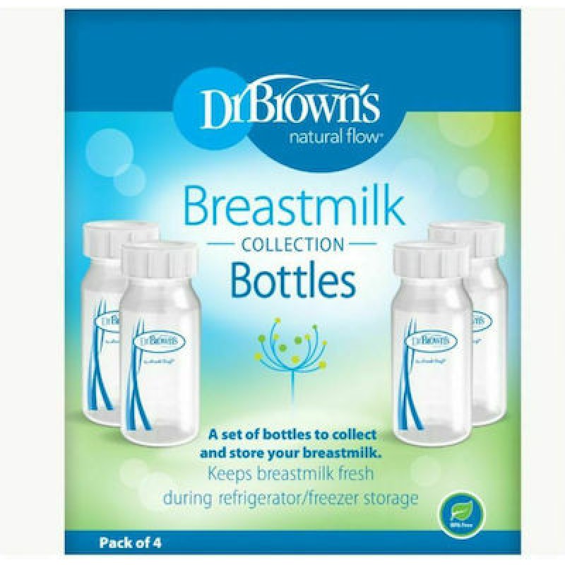 Dr brown μπουκάλια συλλογής μητρικού γάλακτος 4 τεμαχίων 