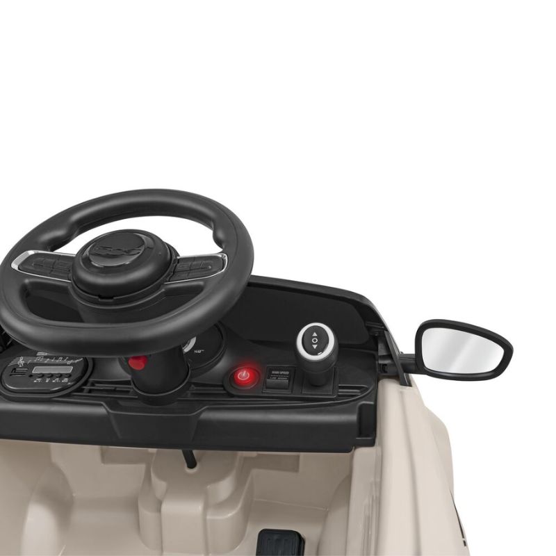 eSpidko Fiat 500e Ηλεκτρικό Αυτοκίνητο Με Μπαταρία Λιθίου 12V Για 3+ Ετών White