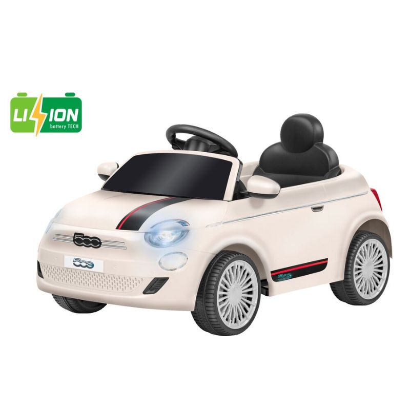 eSpidko Fiat 500e Ηλεκτρικό Αυτοκίνητο Με Μπαταρία Λιθίου 12V Για 3+ Ετών White