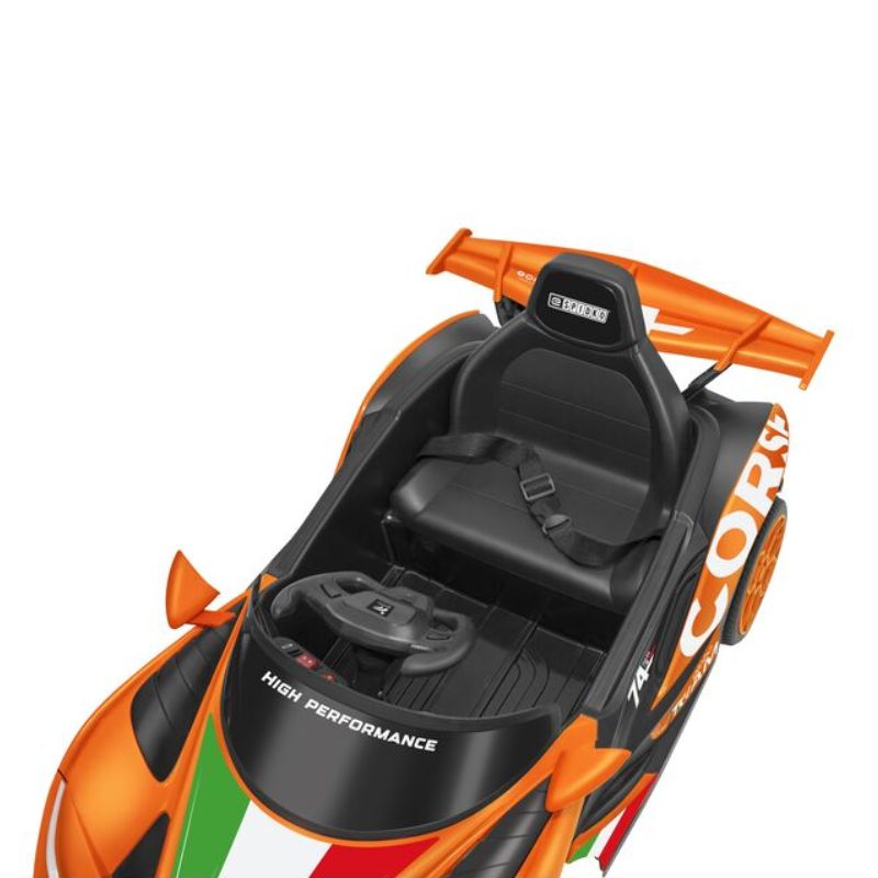 eSpidko Auto Sportiva Ηλεκτρικό Αυτοκίνητο Με Μπαταρία Λιθίου 12V Για 3+ Ετών Orange