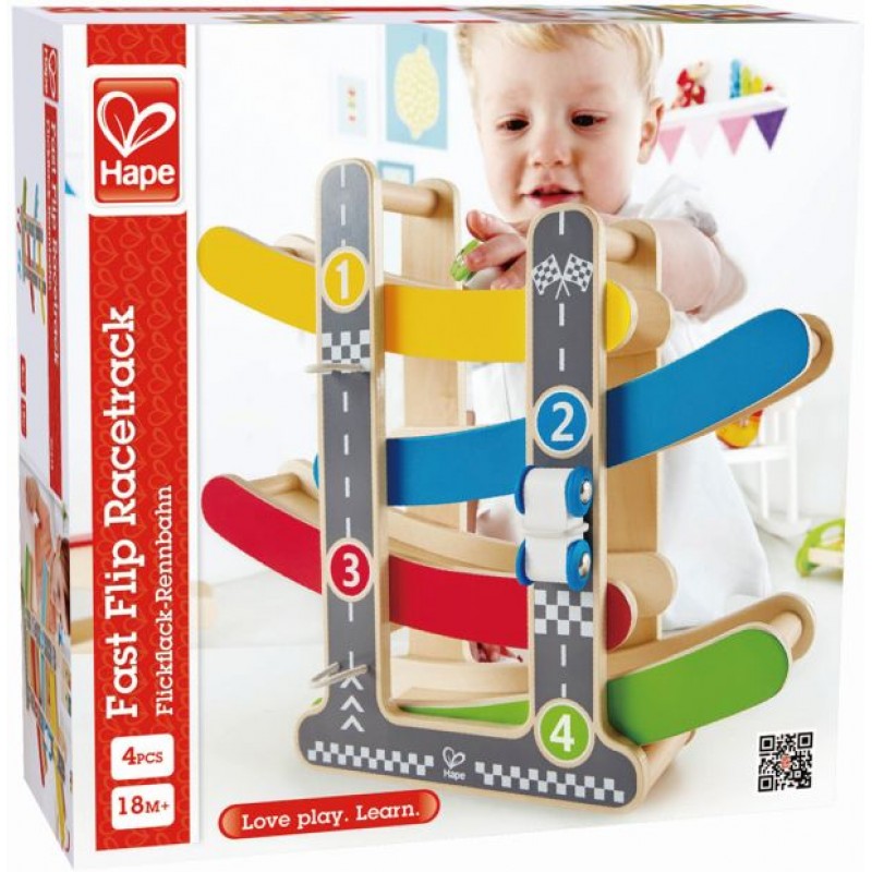 Hape Early Explorer Ξύλινο Fast Flip Racetrack