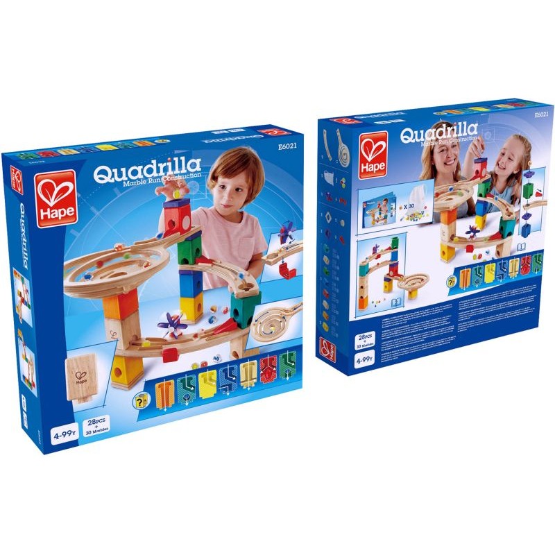 Hape Quadrilla Marble Run Ξύλινο Race To The Finish-58Τμχ