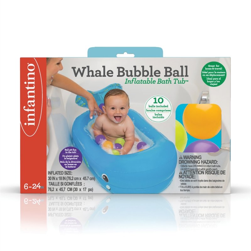 Infantino Whale Bubble Ball Φουσκωτή Μπανιέρα με Μπάλες 