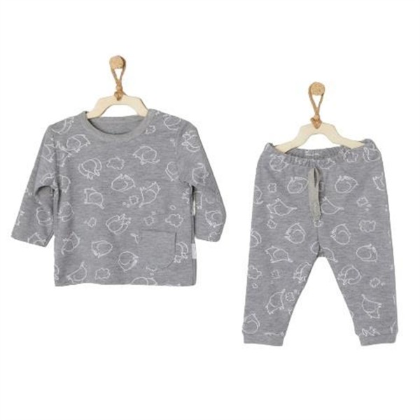 Andywawa Μπλουζάκι και παντελόνι I love my mummy and daddy Grey melange