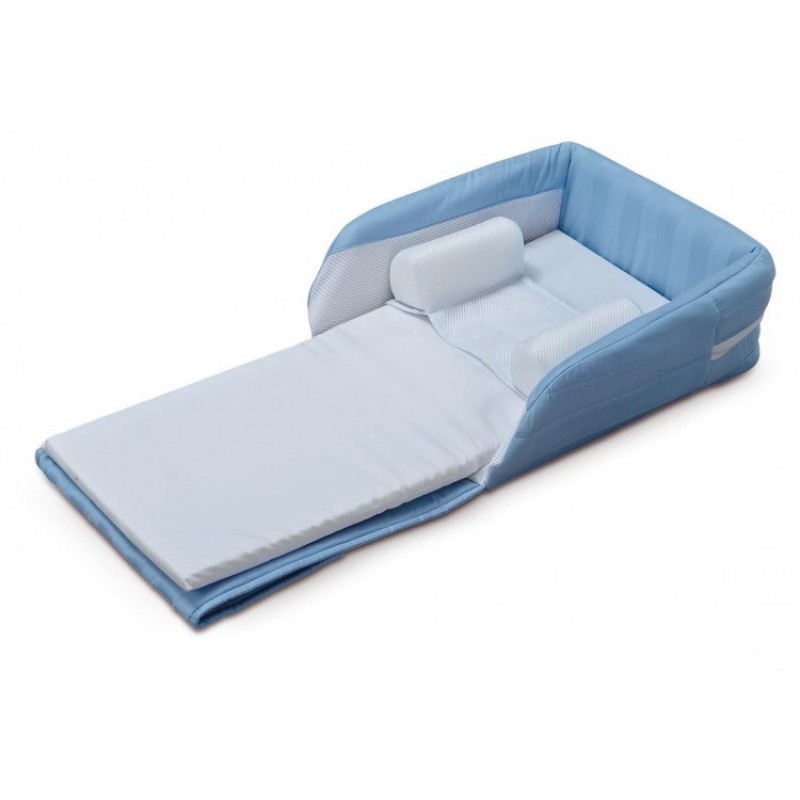 Just baby Βρεφικό κρεβάτι με υπνοσφηνάκι JB-800 Blue 