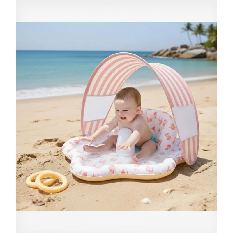 Swim Essentials: Στρώμα νερού με σκίαστρο Ø76 cm  - Mermaid Bubbles
