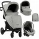 Kikkaboo Stroller 3 in 1 Madrid Light  Grey