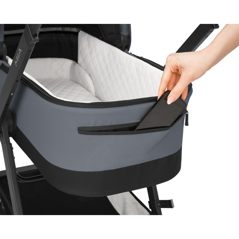 Kikkaboo Stroller 3in1 with carrycot Mia Grey 2026