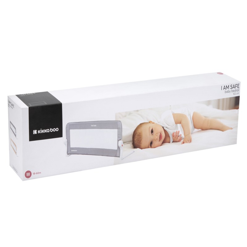 Kikkaboo Προστατευτική μπάρα κρεβατιού I am safe 102cm Μπεζ