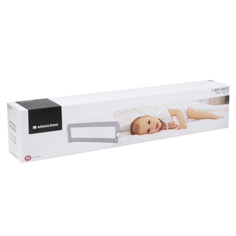 Kikkaboo Προστατευτική μπάρα κρεβατιού I am safe 150cm Μπεζ