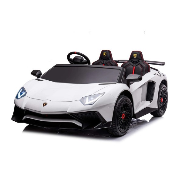 Kikkaboo Επαναφορτιζόμενο αυτοκινητάκι Licensed Lamborghini Aventador SVJ Λευκό + μπαταρία 24V/10A