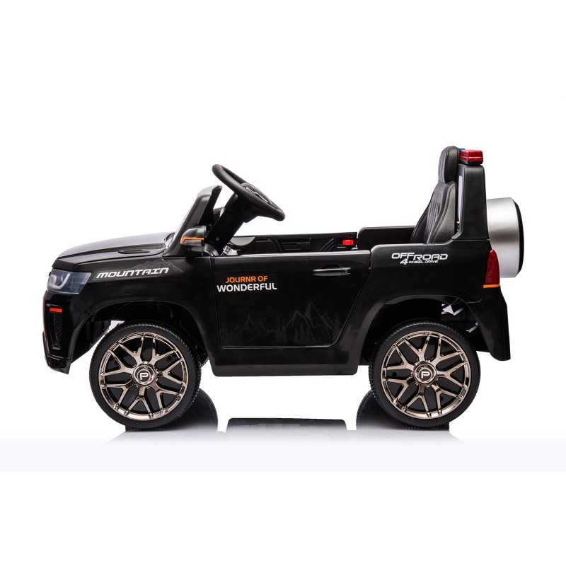 Kikkaboo Επαναφορτιζόμενο αυτοκινητάκι Polizei Μαύρο + μπαταρία 12V/4AH