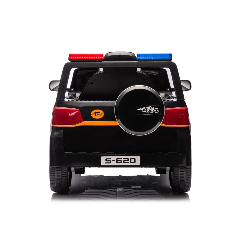 Kikkaboo Επαναφορτιζόμενο αυτοκινητάκι Polizei Μαύρο + μπαταρία 12V/4AH