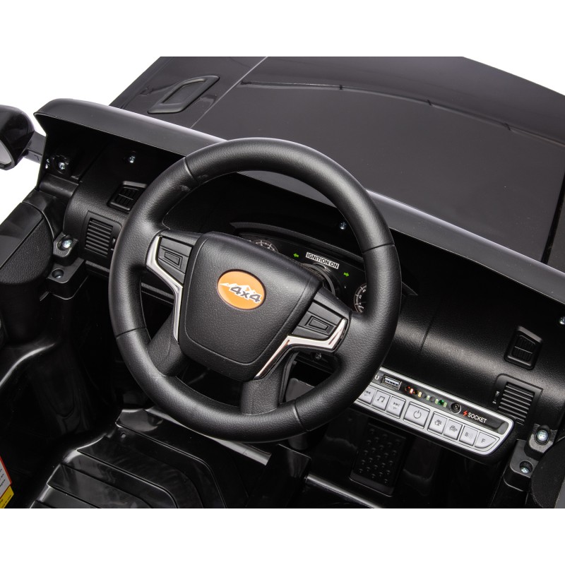 Kikkaboo Επαναφορτιζόμενο αυτοκινητάκι Polizei Μαύρο + μπαταρία 12V/4AH