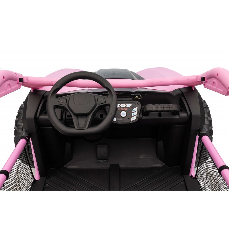 Kikkaboo Επαναφορτιζόμενο αυτοκινητάκι Candy Buggy Ροζ + μπαταρία 12V/10AH