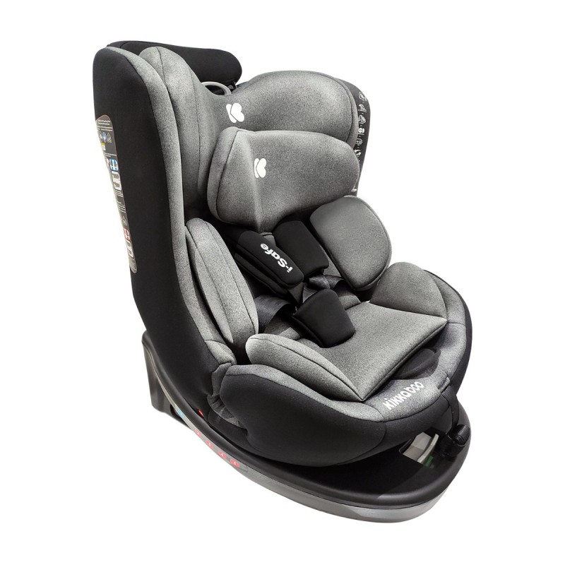 KikkaBoo Παιδικό κάθισμα αυτοκινήτου i-Safe iSize Light Grey 40-150cm