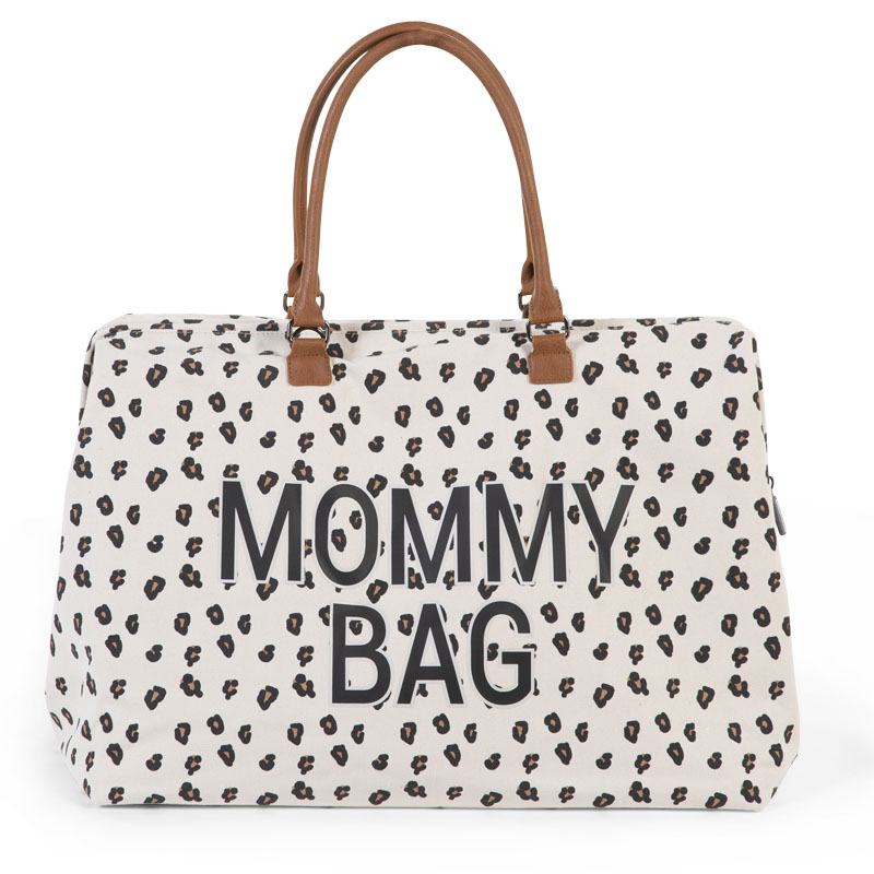 Childhome Τσάντα Αλλαγής Childhome Mommy Bag Big Canvas Leopard