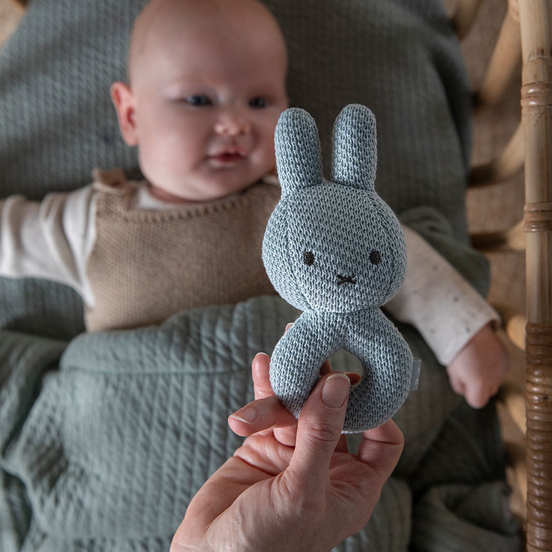 Miffy Yφασμάτινη Κουδουνίστρα Mint