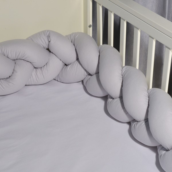 Baby Oliver πλεξούδα γκρι τριπλή βαμβακερή