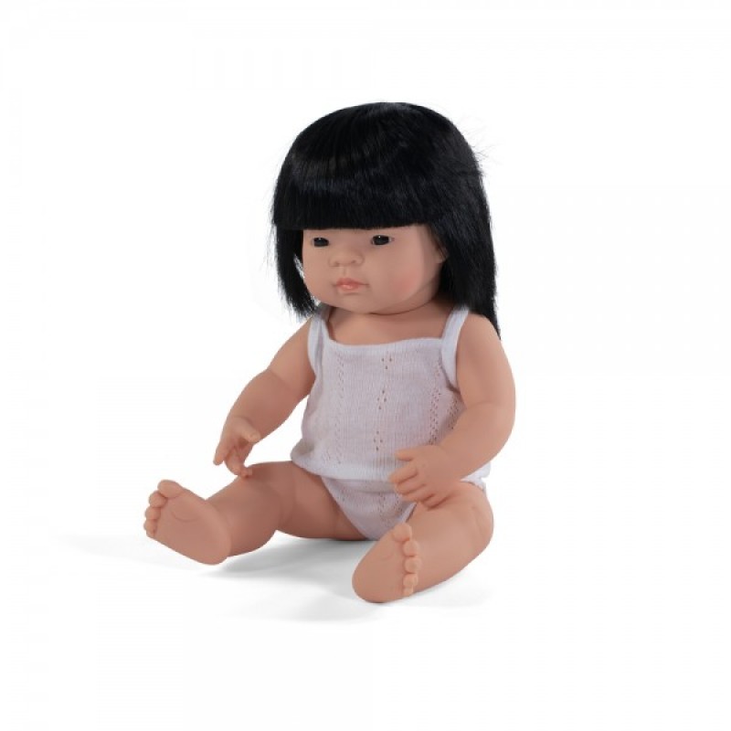 Miniland κούκλα Asian girl 38 cm με εσώρουχα 