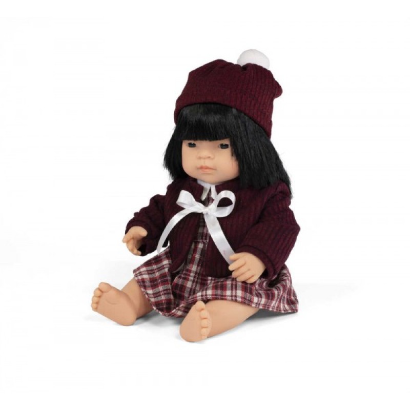 Miniland σετ παιδική κούκλα με ρούχα 38 cm girl