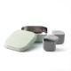 Miniware Des.13 Δοχείο φαγητού Inox Μέντα 15x15cm με 2 αποθηκευτικά δοχεία σιλικόνης