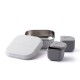 Miniware Des.15 Δοχείο φαγητού Inox Γκρι 15x15cm με 2 αποθηκευτικά δοχεία σιλικόνης