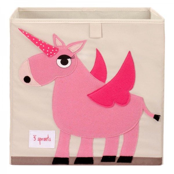 3Sprouts Τετράγωνο καλάθι για τα παιχνίδια, Unicorn