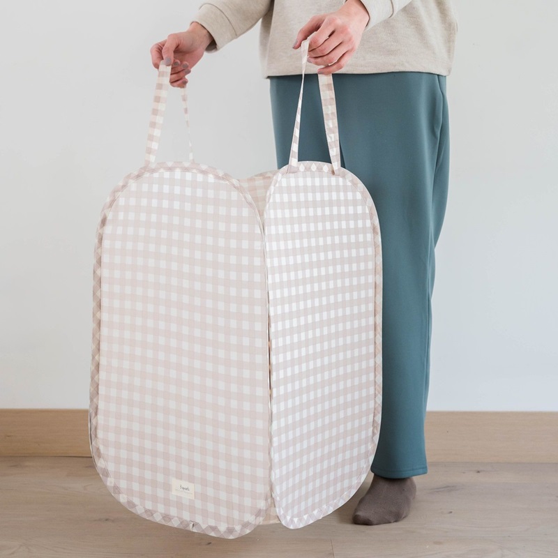 3Sprouts Καλάθι για τα άπλυτα, Gingham beige