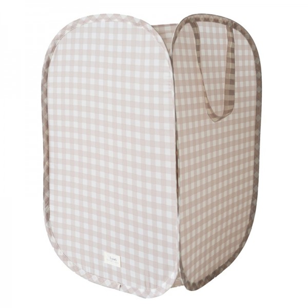 3Sprouts Καλάθι για τα άπλυτα, Gingham beige