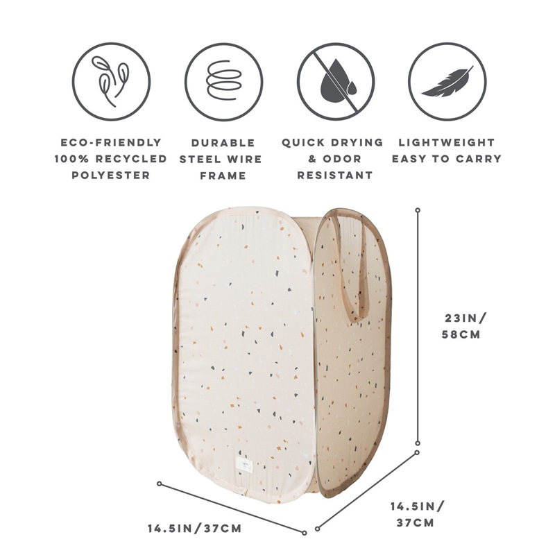 3Sprouts Καλάθι για τα άπλυτα, Terrazzo beige